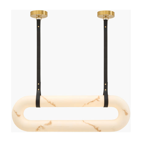 White Elongated Linear Pendant Lamp | Kuda Home Annilo -www.oroa.com