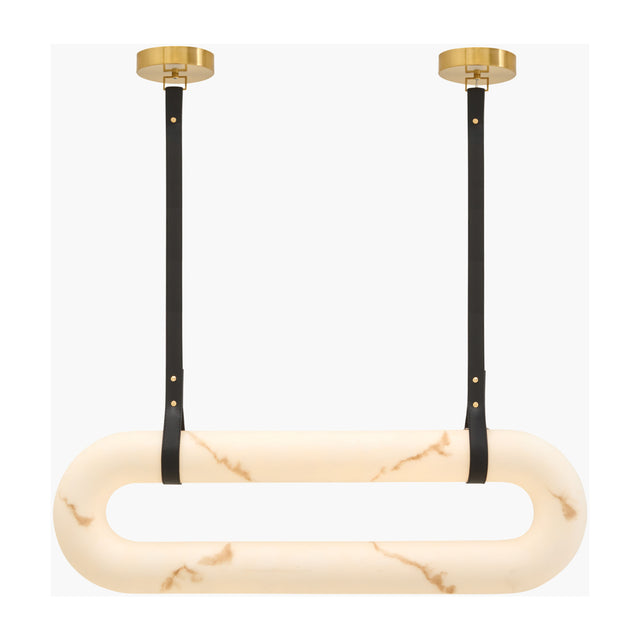 White Elongated Linear Pendant Lamp | Kuda Home Annilo -www.oroa.com