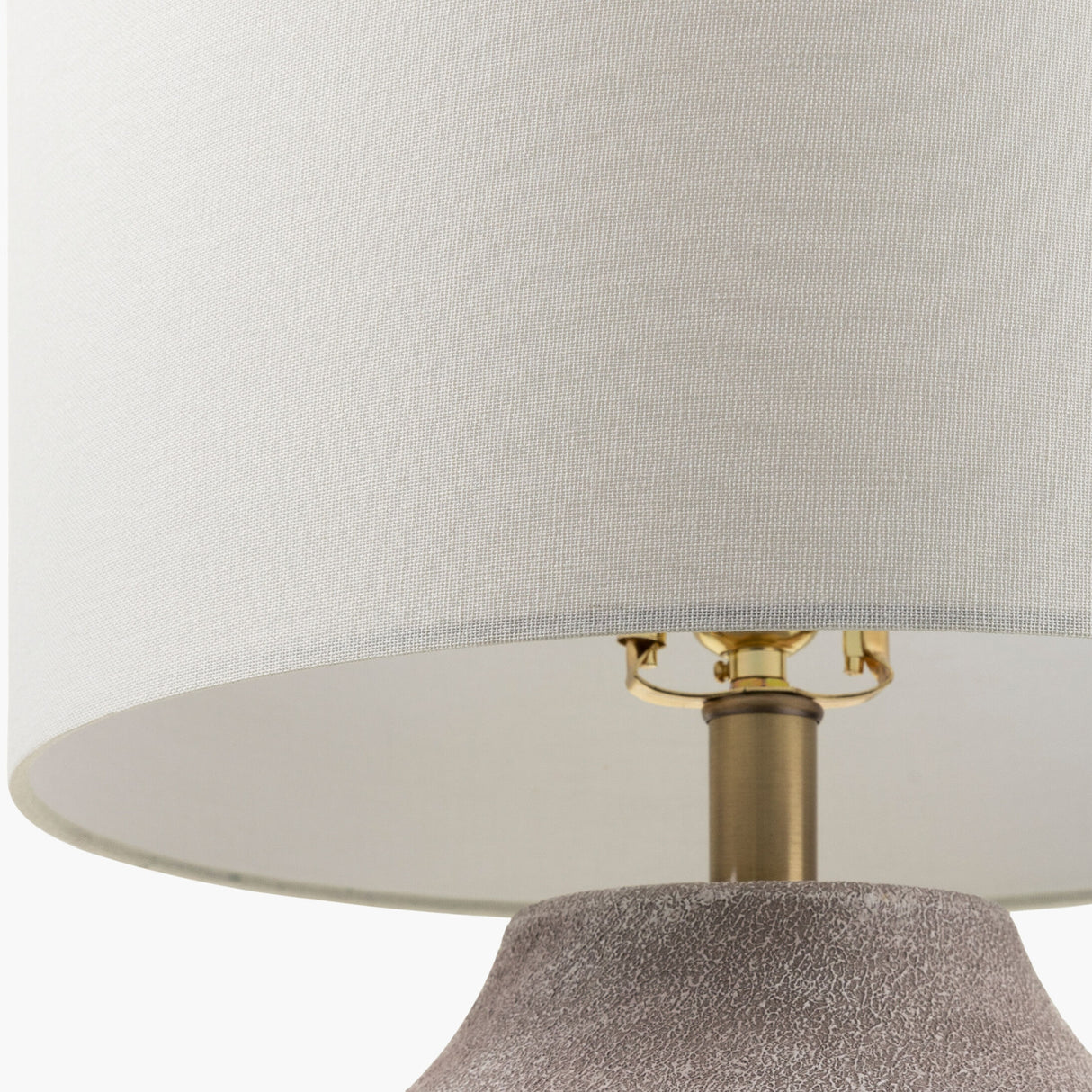   Beige Drum Linen Table Lamp S | Oroa.com