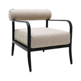 Modern European furniture - Black Aluminum Outdoor Accent Chair - www.oroa.com