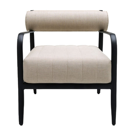 Modern European furniture - Black Aluminum Outdoor Accent Chair - www.oroa.com