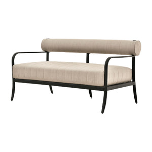   Modern European furniture - Black Aluminum Outdoor Loveseat - www.oroa.com | Oroa.com