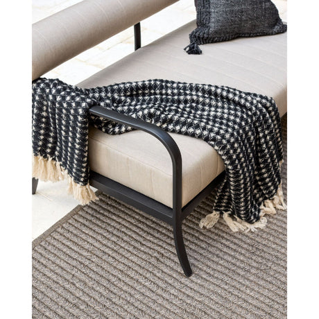 Modern European furniture - Black Aluminum Outdoor Loveseat - www.oroa.com
