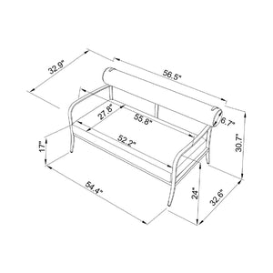   Modern European furniture - Black Aluminum Outdoor Loveseat - www.oroa.com | Oroa.com