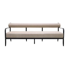 Modern European furniture - Black Aluminum Outdoor Sofa - www.oroa.com