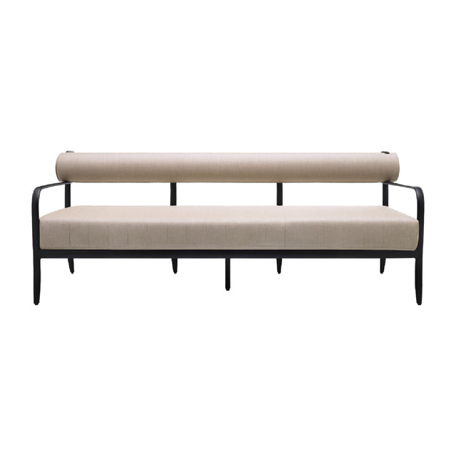 Modern European furniture - Black Aluminum Outdoor Sofa - www.oroa.com