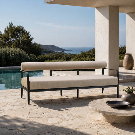   Modern European furniture - Black Aluminum Outdoor Sofa - www.oroa.com | Oroa.com