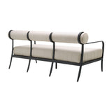 Modern European furniture - Black Aluminum Outdoor Sofa - www.oroa.com
