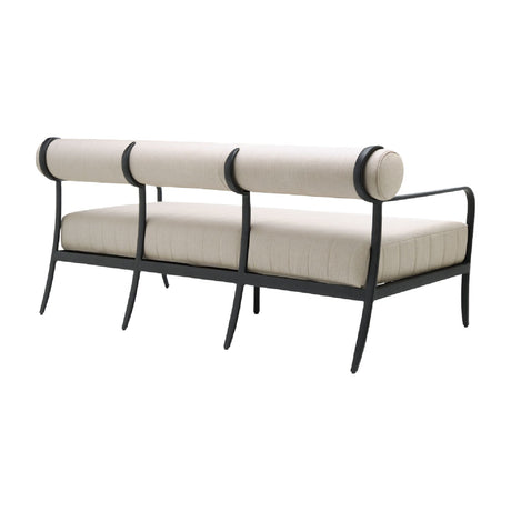 Modern European furniture - Black Aluminum Outdoor Sofa - www.oroa.com