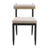 Modern European furniture - Black Aluminum Outdoor Dining Chairs (2) - www.oroa.com