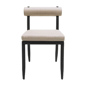   Modern European furniture - Black Aluminum Outdoor Dining Chairs (2) - www.oroa.com | Oroa.com