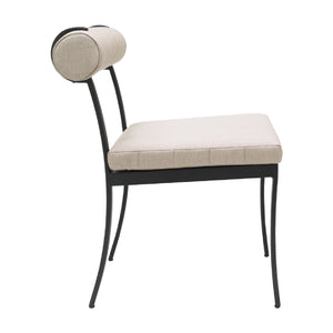   Modern European furniture - Black Aluminum Outdoor Dining Chairs (2) - www.oroa.com | Oroa.com