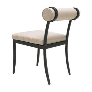   Modern European furniture - Black Aluminum Outdoor Dining Chairs (2) - www.oroa.com | Oroa.com