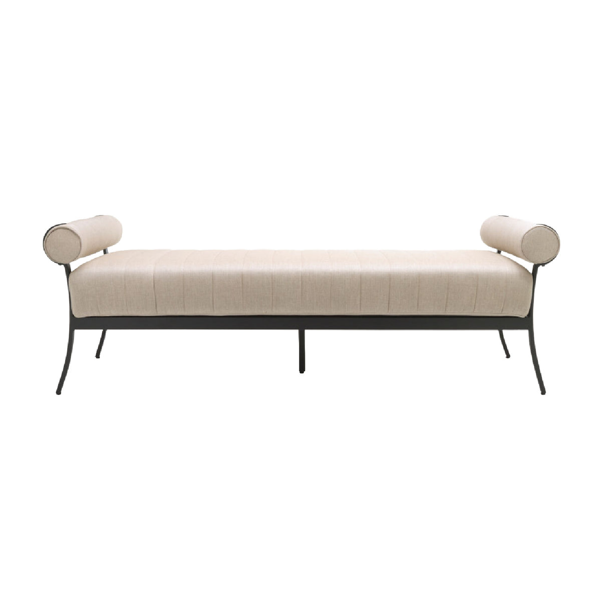   Black Aluminum Outdoor Bench | Oroa.com
