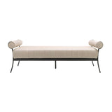 Modern European furniture - Black Aluminum Outdoor Bench - www.oroa.com