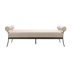 Modern European furniture - Black Aluminum Outdoor Bench - www.oroa.com