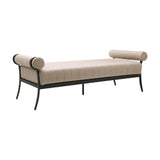 Modern European furniture - Black Aluminum Outdoor Bench - www.oroa.com