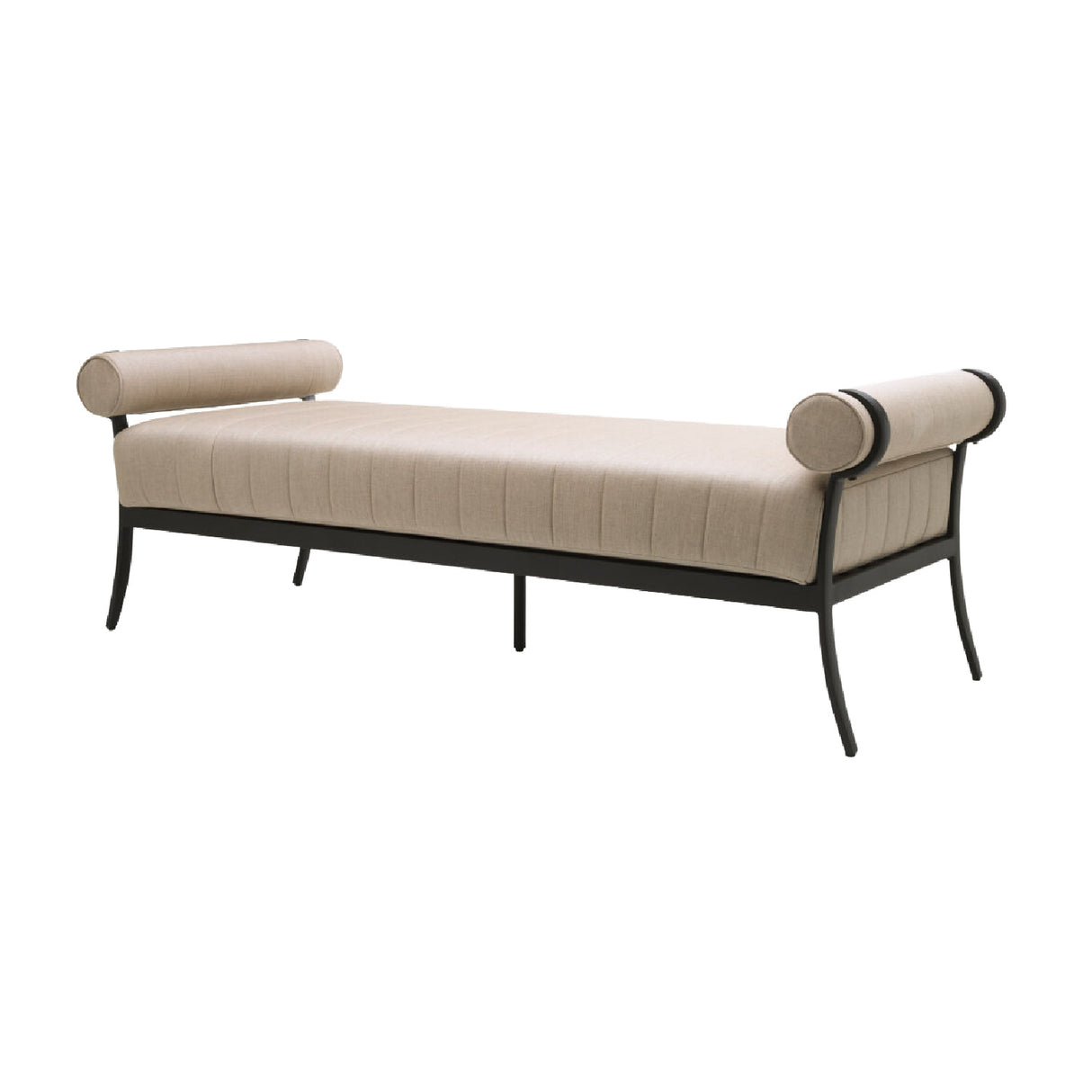   Black Aluminum Outdoor Bench | Oroa.com