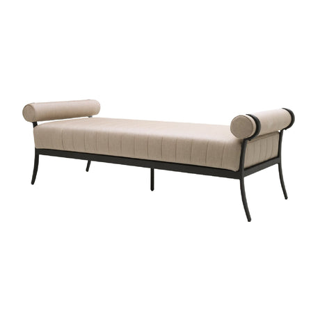 Modern European furniture - Black Aluminum Outdoor Bench - www.oroa.com