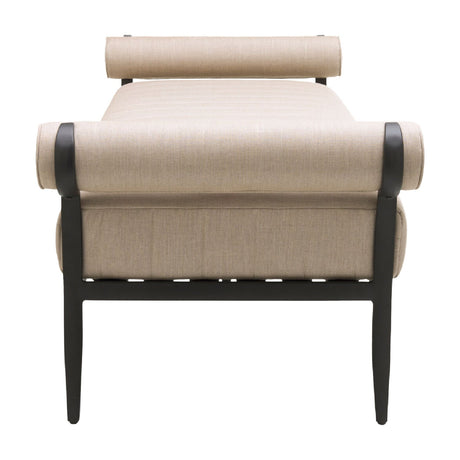 Modern European furniture - Black Aluminum Outdoor Bench - www.oroa.com