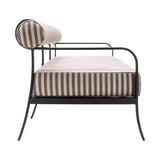 Modern European furniture - Black Aluminum Outdoor Sofa - www.oroa.com