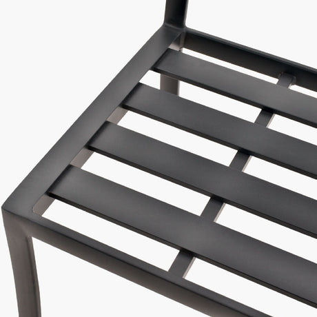 Modern European furniture - Black Aluminum Outdoor Dining Chairs (2) - www.oroa.com