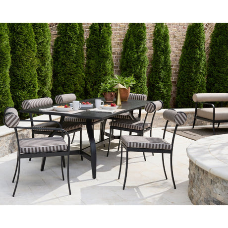 Modern European furniture - Black Aluminum Outdoor Dining Chairs (2) - www.oroa.com