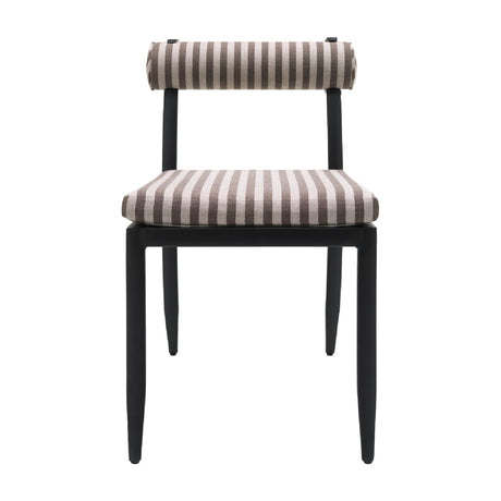 Modern European furniture - Black Aluminum Outdoor Dining Chairs (2) - www.oroa.com
