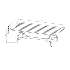   Black Aluminum Outdoor Coffee Table | Oroa.com