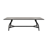 Modern European furniture - Black Aluminum Outdoor Dining Table - www.oroa.com