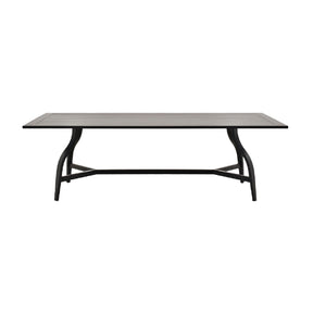 Modern European furniture - Black Aluminum Outdoor Dining Table - www.oroa.com
