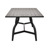 Modern European furniture - Black Aluminum Outdoor Dining Table - www.oroa.com