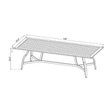 Modern European furniture - Black Aluminum Outdoor Dining Table - www.oroa.com