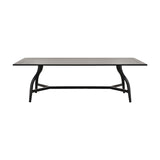 Modern European furniture - Black Aluminum Outdoor Dining Table - www.oroa.com