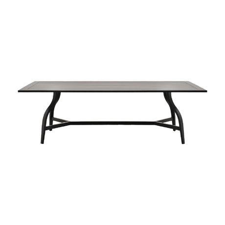 Modern European furniture - Black Aluminum Outdoor Dining Table - www.oroa.com