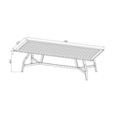 Modern European furniture - Black Aluminum Outdoor Dining Table - www.oroa.com