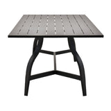 Modern European furniture - Black Aluminum Outdoor Dining Table - www.oroa.com