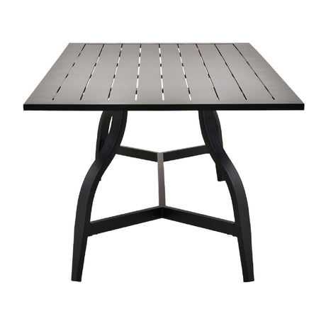 Modern European furniture - Black Aluminum Outdoor Dining Table - www.oroa.com