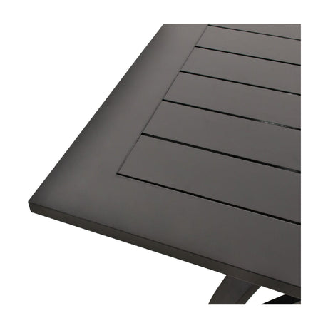 Modern European furniture - Black Aluminum Outdoor Dining Table - www.oroa.com