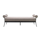 Modern European furniture - Black Aluminum Outdoor Bench - www.oroa.com