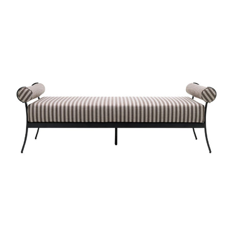 Modern European furniture - Black Aluminum Outdoor Bench - www.oroa.com