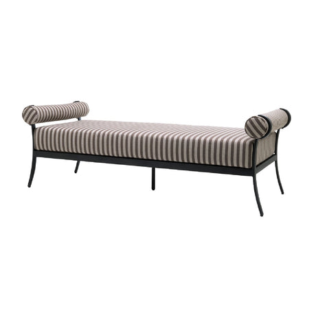 Modern European furniture - Black Aluminum Outdoor Bench - www.oroa.com
