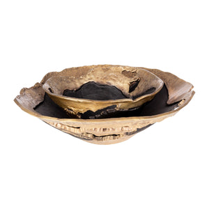   Modern European furniture - Antiqued Aluminum Decorative Bowls (2) - www.oroa.com | Oroa.com