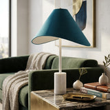 Modern European furniture - Marble Base Cotton Table Lamp - www.oroa.com