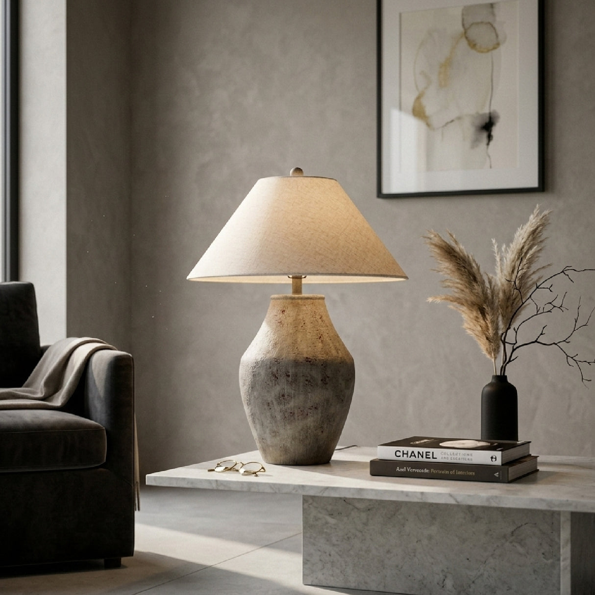   Textured Ceramic Accent Table Lamp | Oroa.com