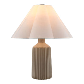 Modern European furniture - Gray Fluted Concrete Table Lamp - www.oroa.com