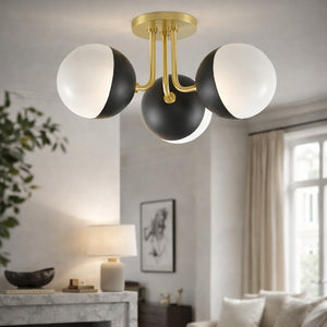   Electroplated Black 3-Light Chandelier | Oroa.com