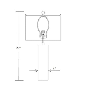   Travertine Cream Linen Table Lamp | Oroa.com