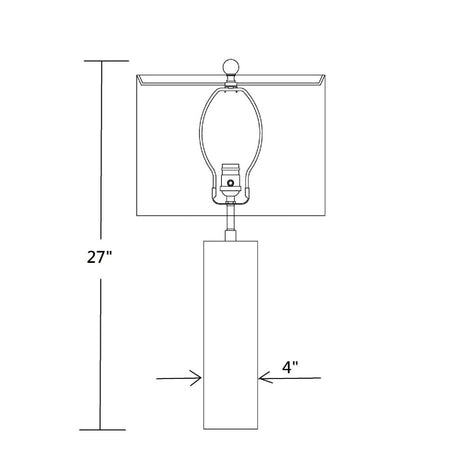 Modern European furniture - Travertine Cream Linen Table Lamp - www.oroa.com