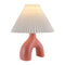 Modern European furniture - Ceramic White Linen Table Lamp - www.oroa.com